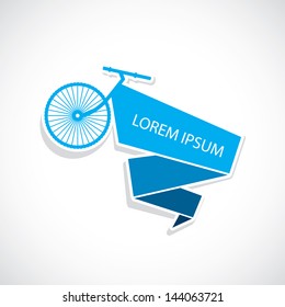 Bicycle banner - vector illustration