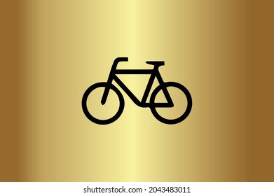 Bicycle Basic and elegant minimal artistic design initial based Icon logo-vector