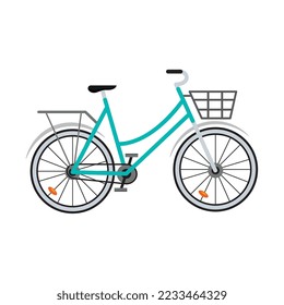 bicycle with basket style icon