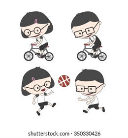 bicycle and basketball set