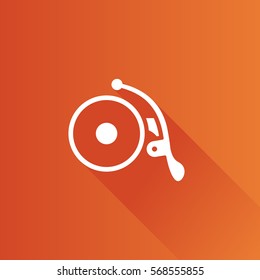 Bicycle bell icon in Metro user interface color style. Transportation cycling ride ring