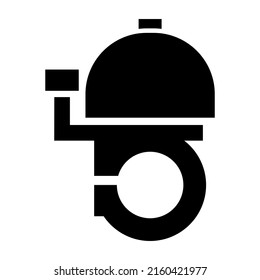 Bicycle bell pictogram vector illustration.