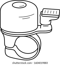 Bicycle bell. Vector outline icon.