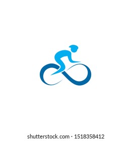 Bicycle or bicycling activity logo design illustration vector template