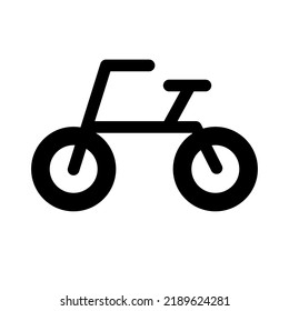 Bicicleta con neumáticos grandes. Vector.