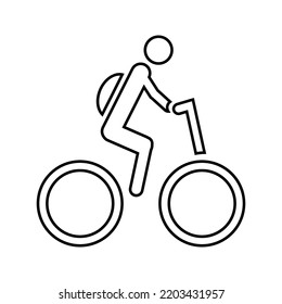 Bicycle, bike, cycling icon. Outline vector design.