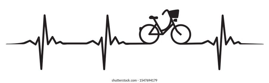 bicycle bike cyclist heartbeat 