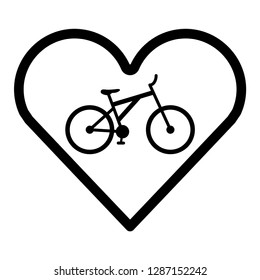 Bicycle bike flat icon, vector logo design