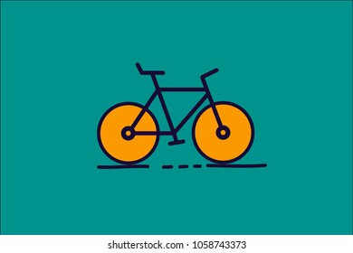 Bicycle. Bike icon vector.