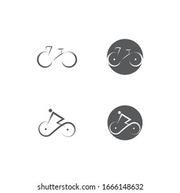 Bicycle. Bike icon vector. Cycling concept. Sign for bicycle path Isolated on white background.