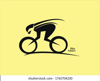 Bicycle. Bike icon vector. Cycling concept. Sign for bicycles path Isolated on YELLOW background. Trendy Flat style for graphic design, logo, Web site, social media, UI, mobile app, EPS10