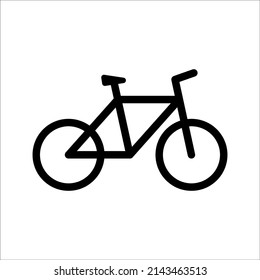 Bicycle. Bike icon vector. Cycling concept. Sign for bicycles path Isolated on white background. Trendy Flat style for graphic design, logo, Web site, social media, UI, mobile app, EPS10