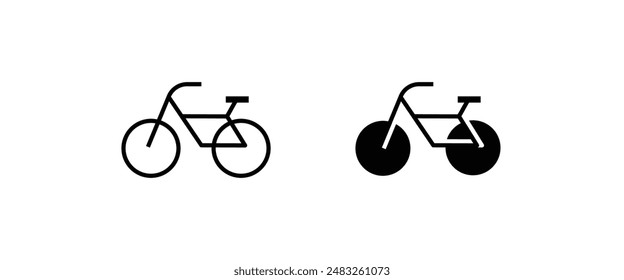 Bicycle. Bike icon vector. Cycling icons button, vector, sign, symbol, logo, illustration, editable stroke, flat design style isolated on white linear pictogram