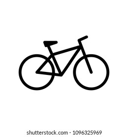 Bicycle. Bike icon vector in flat style. Cycling symbol. Sign for bicycle path Isolated on white background. Vector illustration for graphic design, web site, UI, mobile app, social media