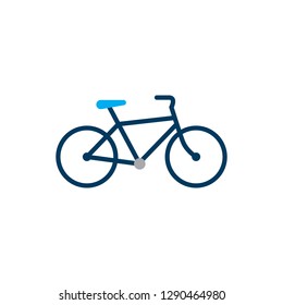 Bicycle. Bike icon vector in flat style. Cycling symbol. Sign for bicycle path Isolated on white background. Vector illustration for graphic design, web site, UI, mobile app