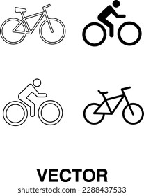 Bicycle. Bike icon vector in flat style. bicycle icon set on white background..eps