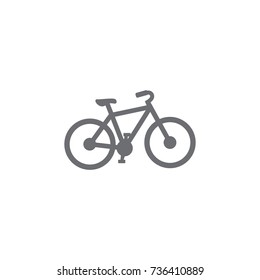 Bicycle. Bike icon vector on the white background.