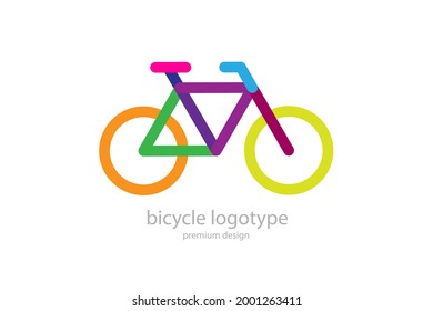Bicycle. Bike logo. Color illustrations on white background.