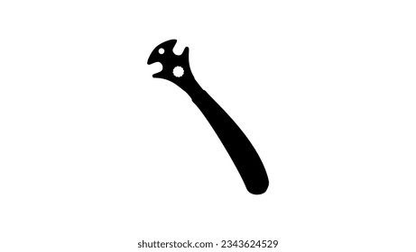 Bicycle Bike Pedal Remover Tool Spanner Wrench, silhouette