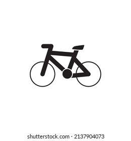 Bicycle, bike ride travel icon in black flat glyph, filled style isolated on white background