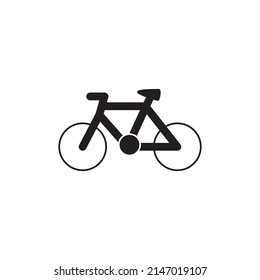 Bicycle, bike ride travel icon in black flat glyph, filled style isolated on white background