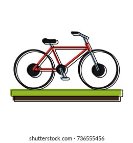 bicycle or bike sideview icon image 