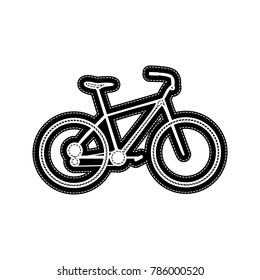 Bicycle, Bike sign. Vector. Flat style black icon on white.