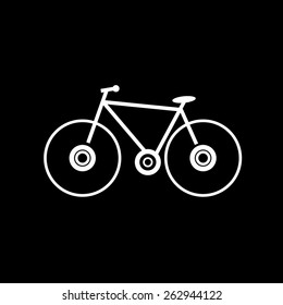 bicycle bike silhouette vector icon or logo