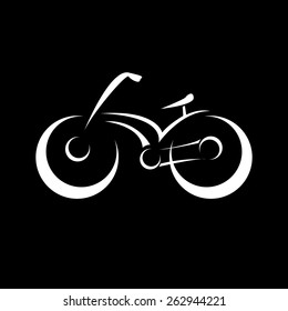 bicycle bike silhouette vector icon or logo