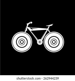 bicycle bike silhouette vector icon or logo