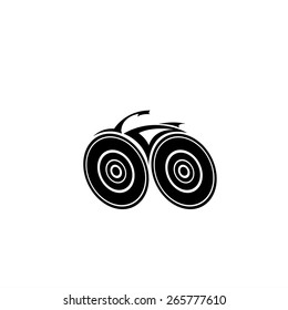 bicycle bike silhouette vector icon or logo