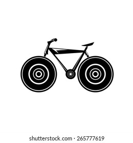 bicycle bike silhouette vector icon or logo