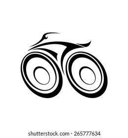 bicycle bike silhouette vector icon or logo