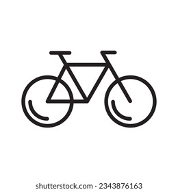 Bicycle Bike Vehicle Line Icon Isolated Vector Illustration