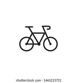 bicycle black icon on isolated background