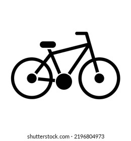 Bicycle black icon. Suitable for website, content design, poster, banner, or video editing needs