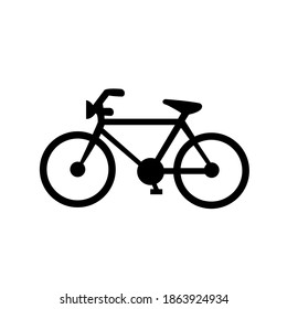 Bicycle Black Icon,Vector Illustration, Isolated On White Background Label. EPS10