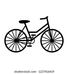Bicycle black silhouette vector illustration