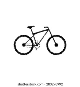 bicycle - black vector icon
