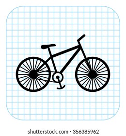 Bicycle - black  vector icon