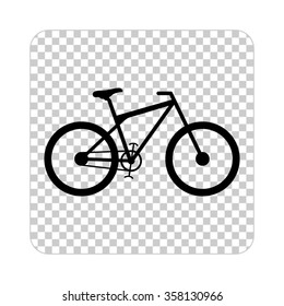 bicycle  - black vector icon