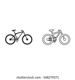 bicycle  - black vector icon