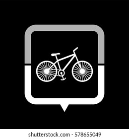Bicycle  - black vector icon