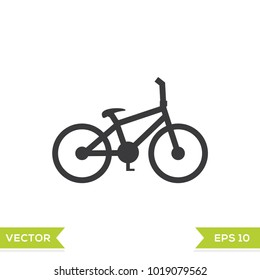 bicycle black web icon flat on white background vector template illustration 