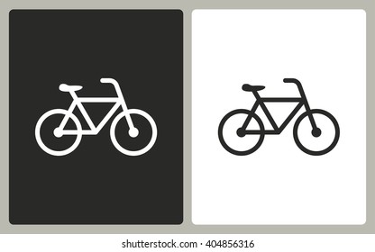 Bicycle   -  black and white icons. Vector illustration. 