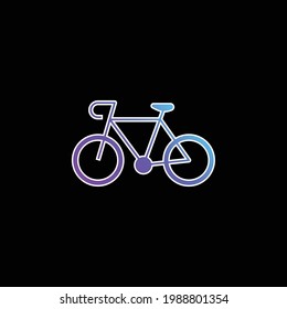 Icono del vector de gradiente azul de la bicicleta
