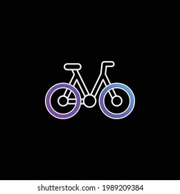 Bicycle blue gradient vector icon