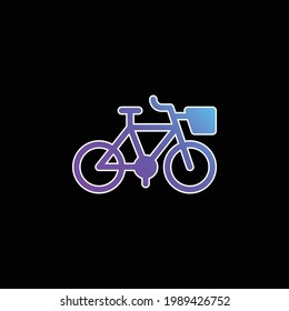 Bicycle blue gradient vector icon