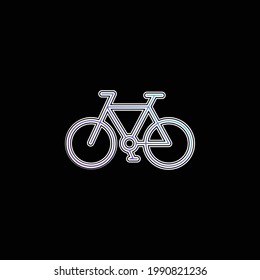 Bicycle blue gradient vector icon
