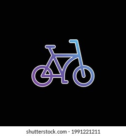 Bicycle blue gradient vector icon